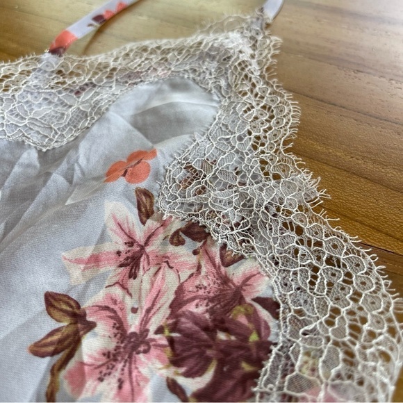 Victoria’s Secret Slip Dress Lingerie Floral Lace Blue Pink Satin Romantic Girly - Picture 4 of 14